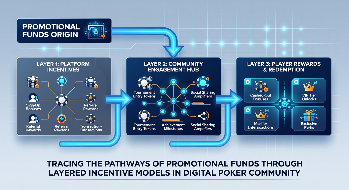 Detaillierte Visualisierung von Anreizpfaden mit Beispielen für Boni-Verteilung und Community-Interaktionen in Poker-Netzwerken